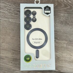 Magnetic Case for S25 Ultra - White